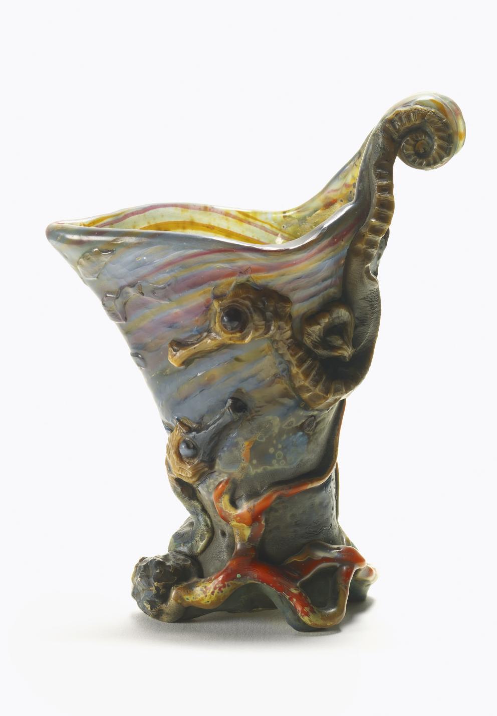 Émille Gallé (1846-1904) Vase aux hippocampes / Vaas met zeepaarden / Vase with seahorses (ca. 1901-1903)